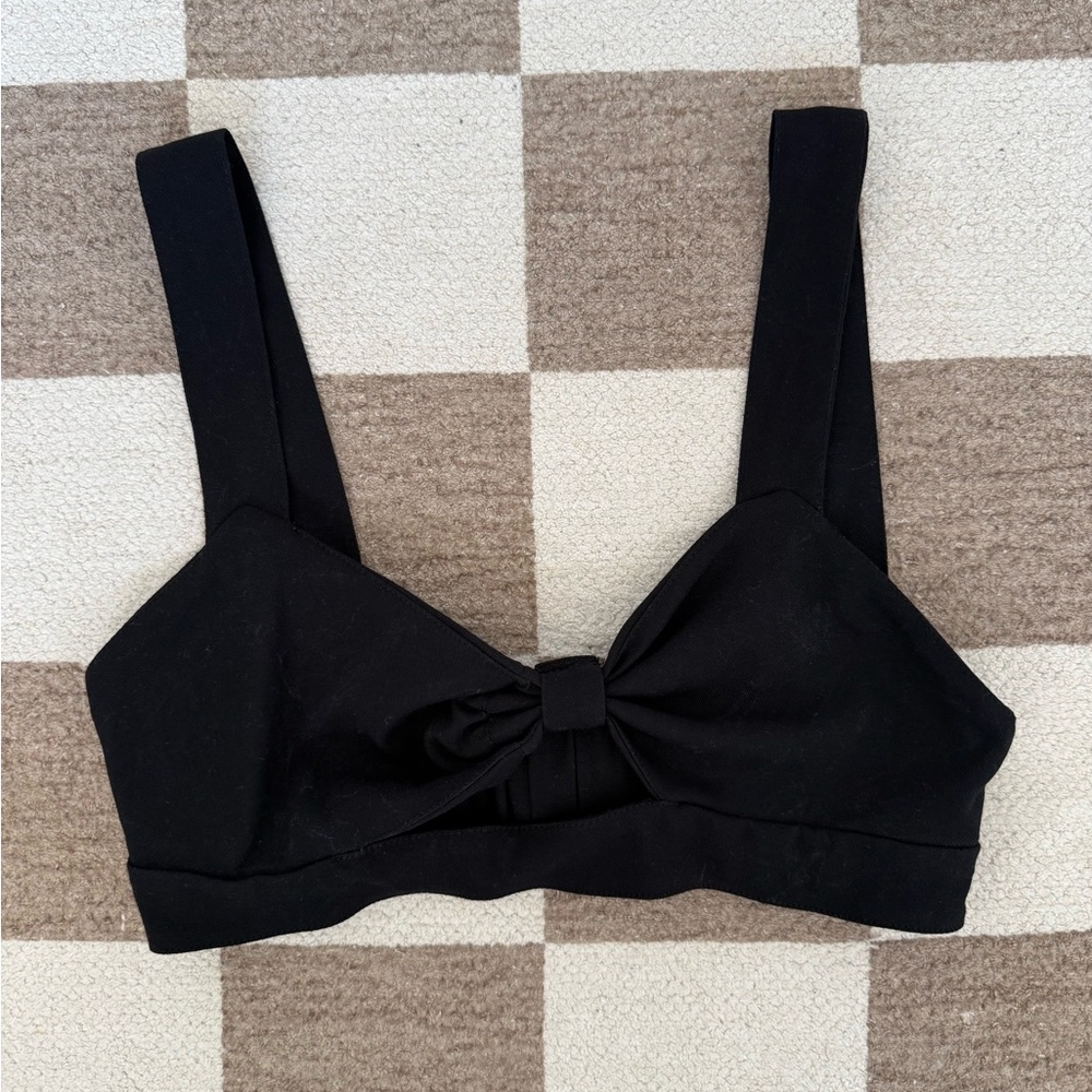 Zara Black Cut Out Bra Top | size M